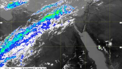 استمرار تقدم الغطاء السحابي 🌧️🌧️🌧️ ليشمل مناطق عدة من الصحراء الغربية والسواحل الشمالية الغربية والوجه البحري والقاهرة الكبرى والذي يتساقط معه بعض الأمطار الخفيفة كما يقلل من عدد ساعات سطوع الشمس وكذلك الإحساس بالحرارة . #المتابعة مستمرة