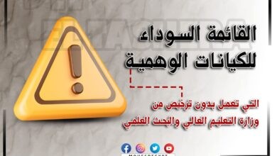 غلق411 معهد وجامعة بمصر.. إعلان قائمة سوداء للكيانات الوهمية المضبوطة بالتعاون بين وزارة التعليم العالي وهيئة الرقابة الإدارية