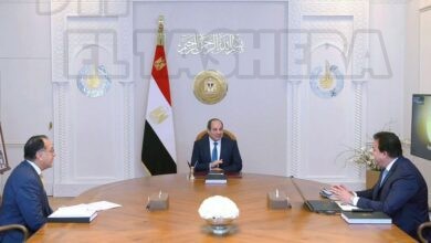 الرئيس عبد الفتاح السيسي والدكتور مصطفى مدبولي، رئيس مجلس الوزراء، والدكتور خالد عبد الغفار، وزير الصحة والسكان